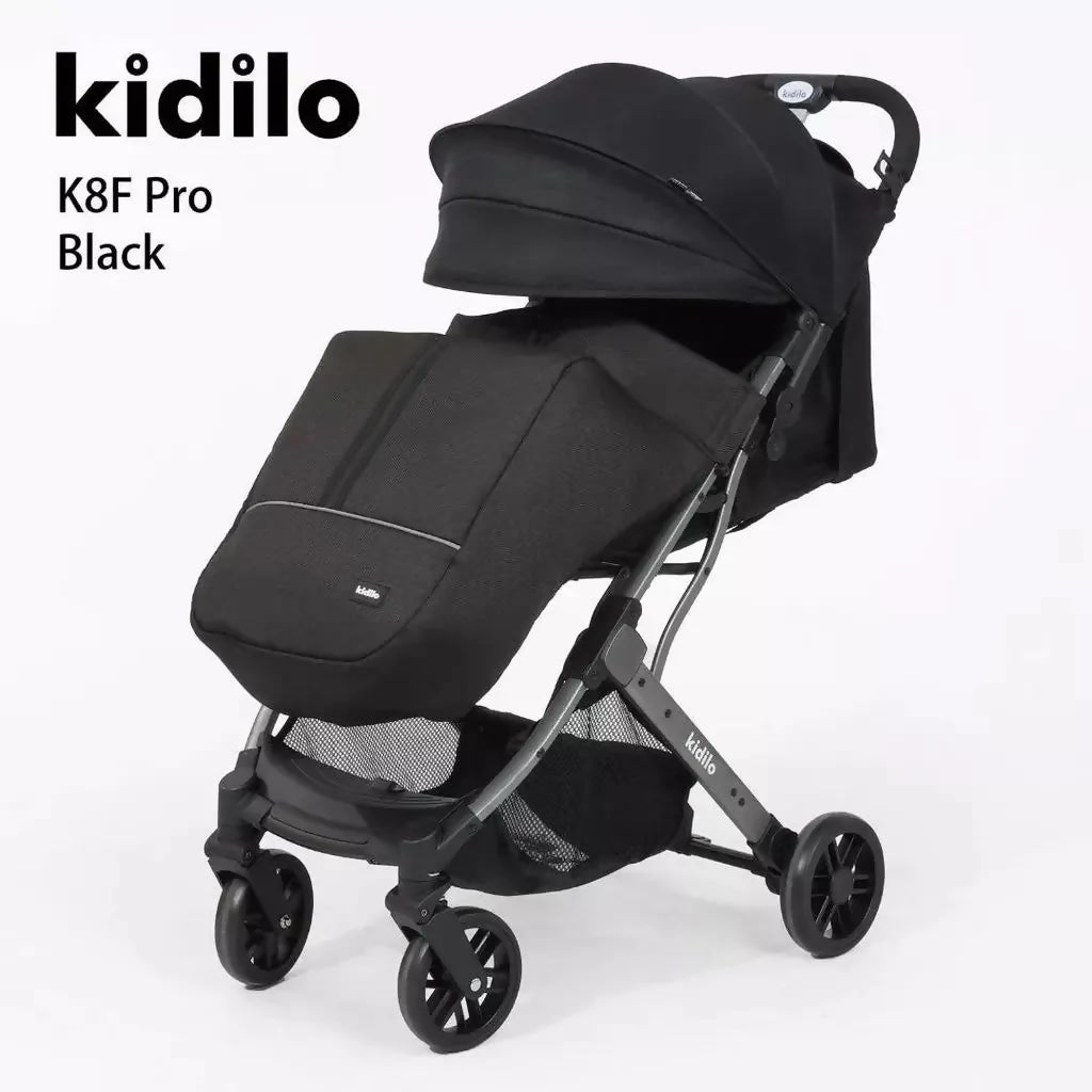 Kidilo K8F Pro Baby Stroller – Ultra-Light Carbon Fiber, 3-in-1 Convertible, Airline-Friendly