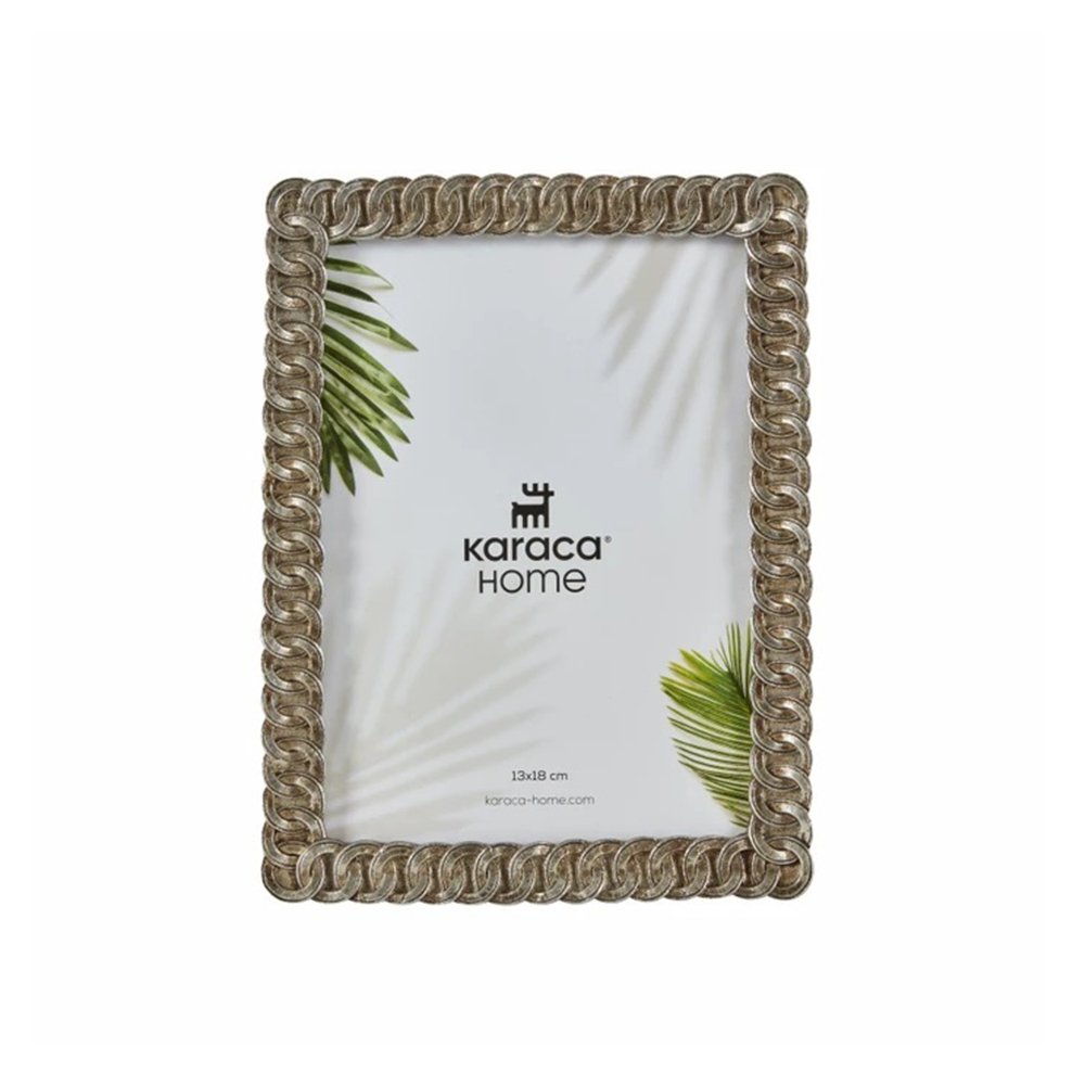 Karaca Home Tiana Chain Photo Frame - Silver Finish 13 x 18 cm, 300.22.02.0030
