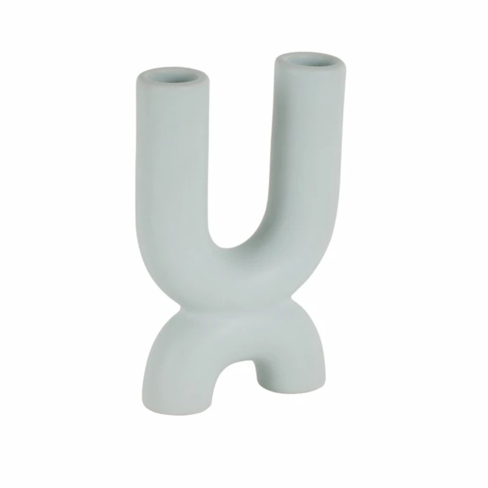 Karaca Home Martina Set of 2 Decorative Candlesticks - Light Blue, 300.23.01.0521