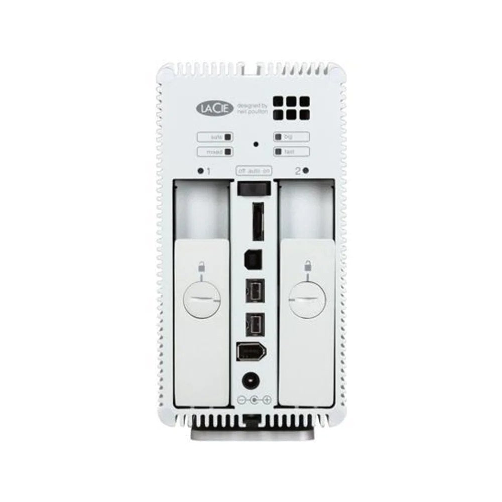 Lacie, 2Tb 2Big Quadra Used,External Desktop Drive, Raid0, Esataii, Usba, Fw800, Fw400, Metal