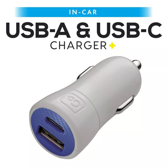 Go Travel, In-Car USB-A and USB-C Charger + 4.8A