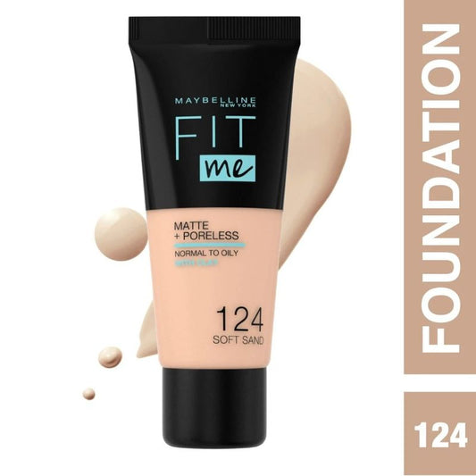 Maybelline, Fit Me Matte Foundation 124 Soft Sand 30Ml