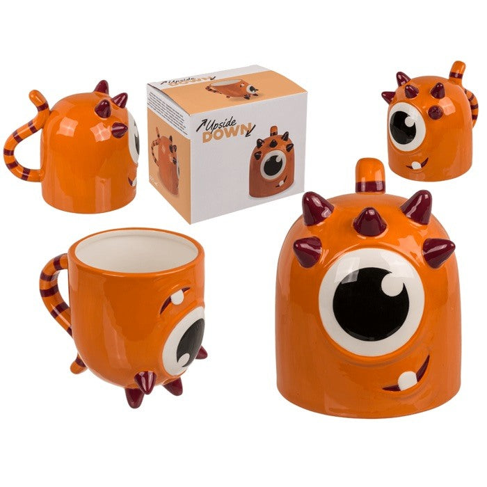Out Of The Blue, Upside Down Mug Monster 12 X 14 Cm Dolomite 500 Ml #78/8389 Orange