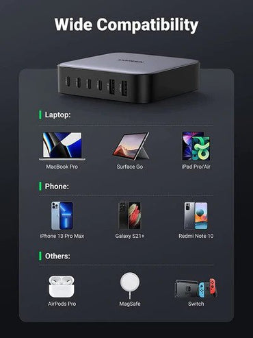 Ugreen, 6 Ports 2*Usb-A+4*Usb-C Desktop Fast Charger Ugreen Cd271 - 40914