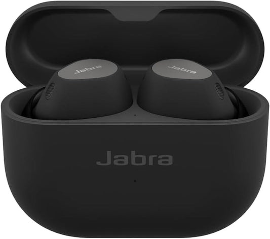 Jabra, Elite 10 E-Comm Global Gloss Black True Wireless Bluetooth Earbuds Advanced Active Noise Cancelling with Dolby Atmos Surround Sound, All-Day Comfort, Multipoint, Crystal-Clear Calls