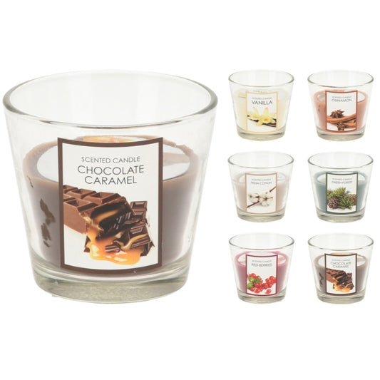 Wax Scented Candle In Glass 9 Cm In 6 Different Scents