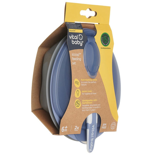 Vital Baby, Nourish Scoop Feeding Set 2pk- Natural Moss, Available in Different Colors