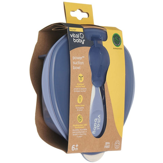 Vital Baby, Nourish Power Suction Bowl- Natural Moss, Available in Different Colors