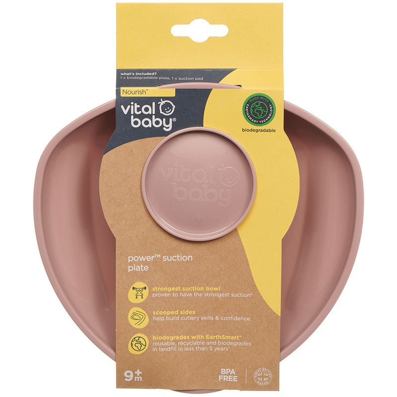 Vital Baby, Nourish Power Suction Plate-Natural Grape, Available in Different Colors