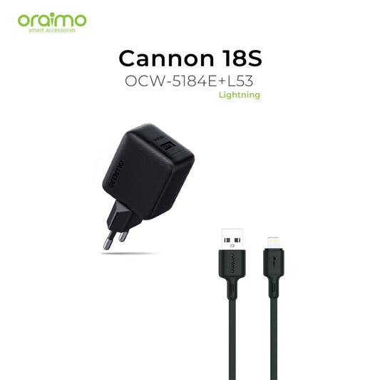 Oraimo, Charger Kit Eu Ocw-5184E+L53 Black