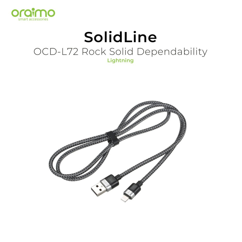 Oraimo, Data Cable Dark Chrome Ocd-L72 Lightning 1M/2A