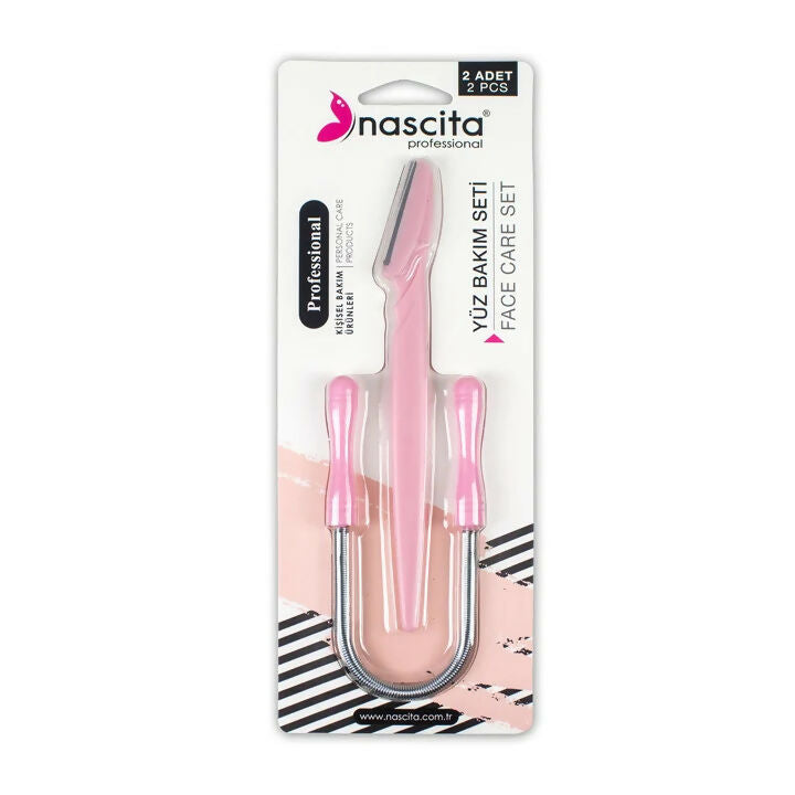 Nascita Facial Hair Removal & Eyebrow Shaping Set Pink Pack of 2