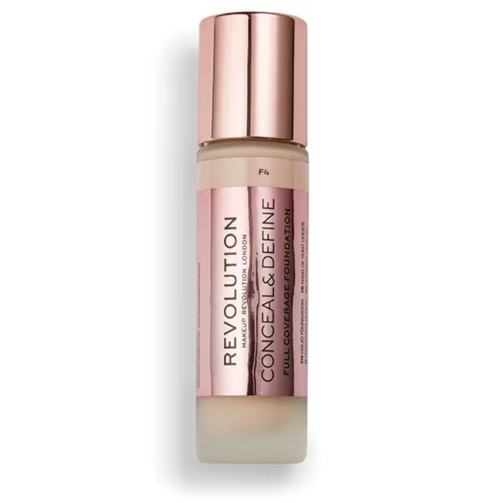 Makeup By Revolution, Conceal & Define Foundation F4