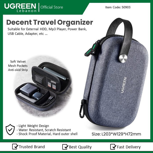 Ugreen, Decent Travel Organizer, For Hdd, Power Bank, Cables, Adapter ..