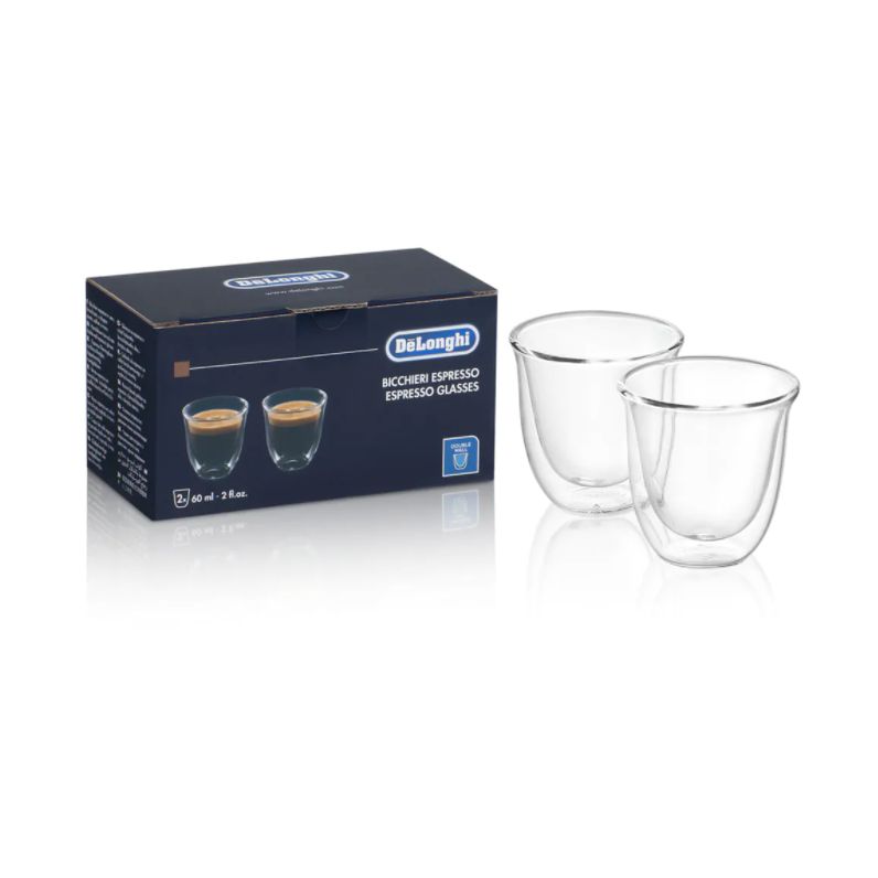Delonghi, Double-Walled Espresso Glasses Set Of 2, 5513214591