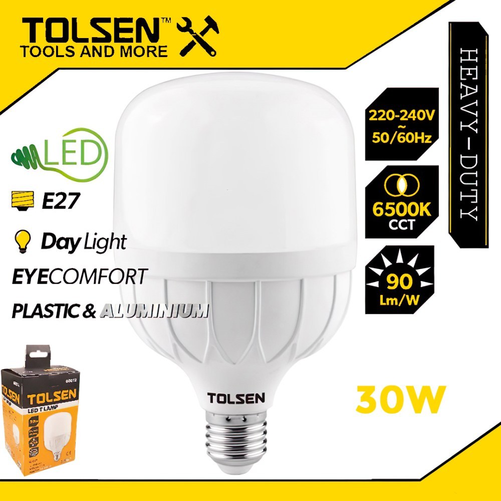 Tolsen, Premium Led Light Bulb 30W, 6500K, 2700lm
