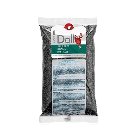 Doll Hard Wax Beans Flexible Hair Removal Wax Waxing Without Liner For, 800 G Black