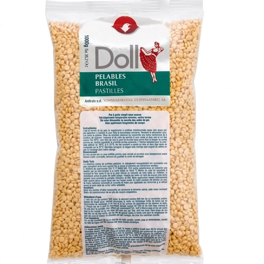 Doll Hard Wax Beans Flexible Hair Removal Wax Waxing Without Liner For, 800 G Natural