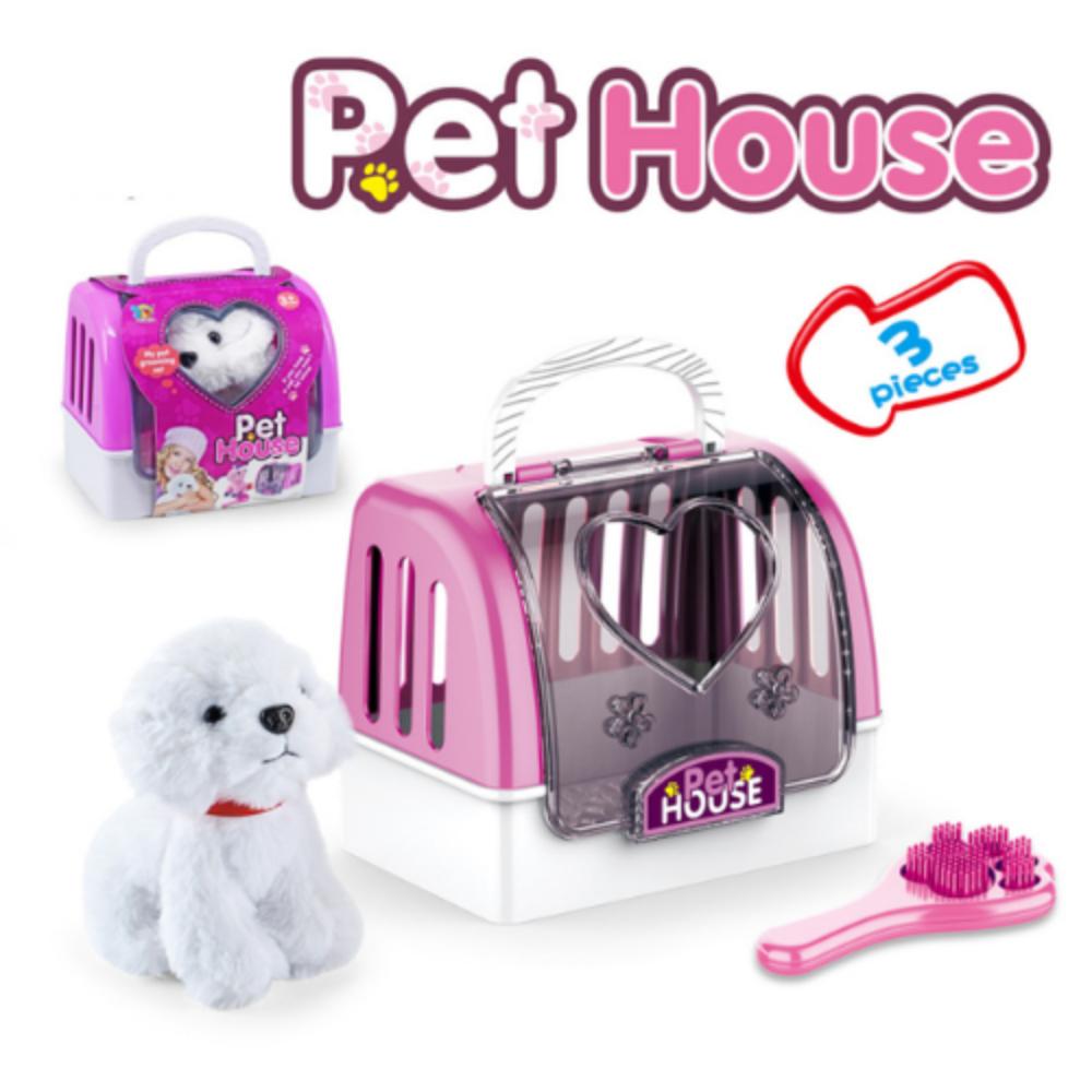 Plastic Dog Pet Care Role Toy Preschool Kids Playing Pretend Plush Pet Toy6284