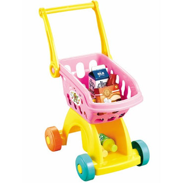 Children'S Simulation Hand Push Supermarket Shopping Cart Mini Candy Boat Set Parent-Child Interactive Family Toy, Available in Different Colors