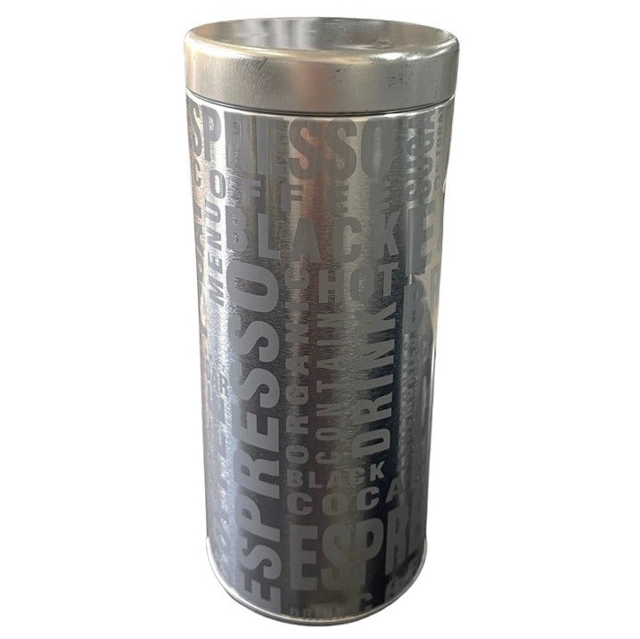 Metal Round Tin Box With Lid 18 Cm Silver