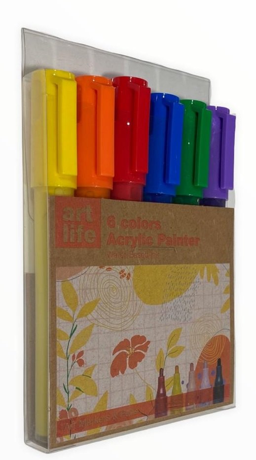Memoris Precious, Acrylic Painter 2mm MP72195 pack of 6 colors