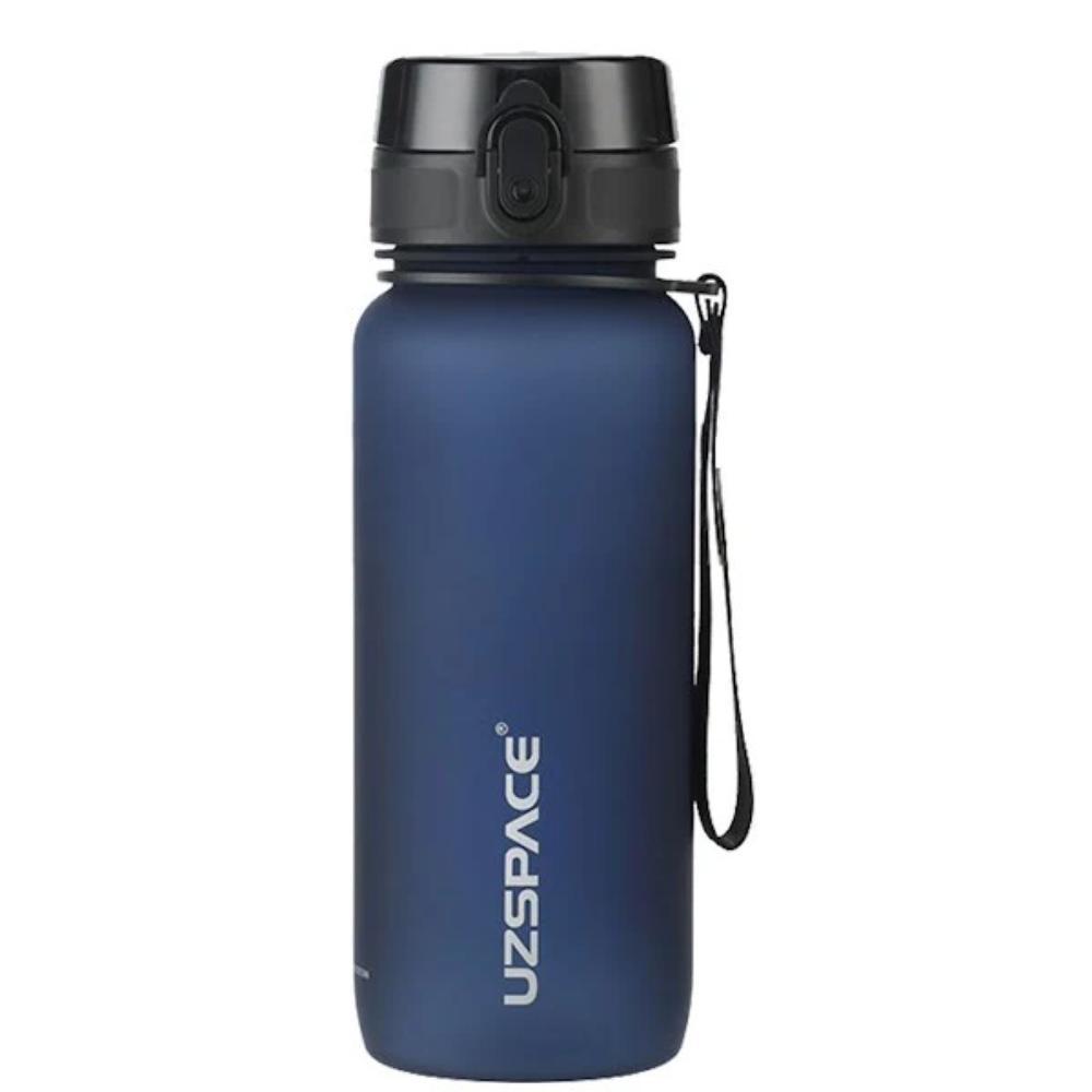 Uzspace Plastic Water Bottle Colorful Frosted 650Ml Tritan BPA Free#3037 Dark Blue , 6955482331774
