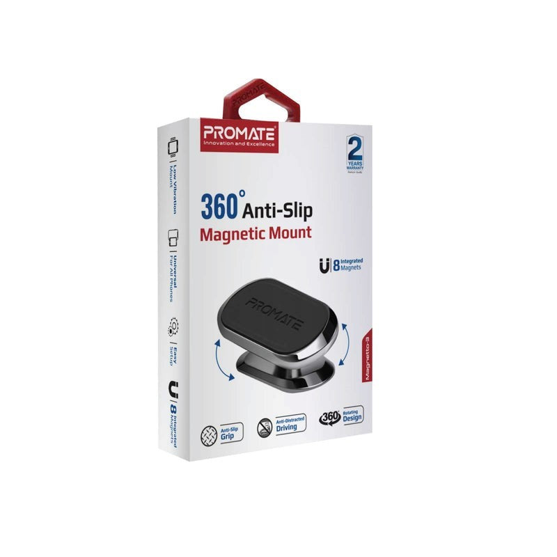 Promate, Anti-Slip Magnetic Mount 360 #Magnetto-3 Black