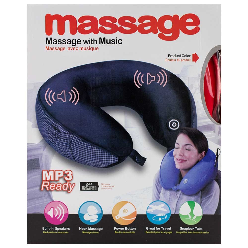 Cool Gift, Travelling Massage Pillow With Speakers, Available in Different Colors