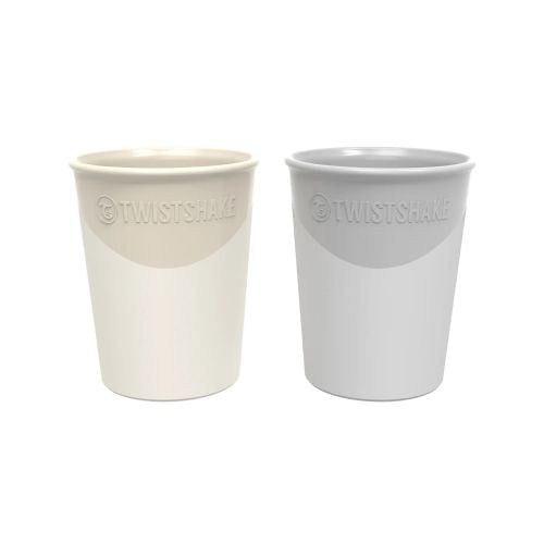 Twistshake, 2X Cup 170Ml 6+M Pastel Beige Grey, 78116