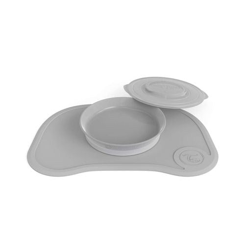 Twistshake, Click Mat + Plate 6+M Pastel Grey, 78134