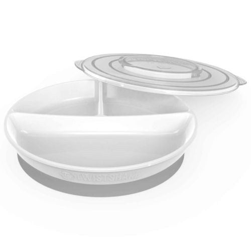 Twistshake, Divided Plate 6+M White, 78177