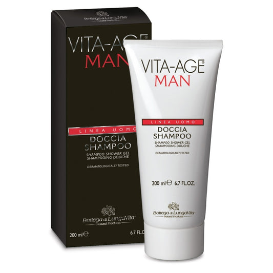 Bottega Di LungaVita, Vita - Age Man Shampoo Shower Gel 200 Ml