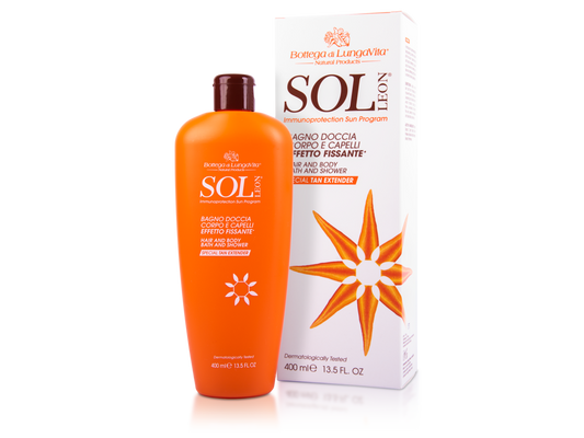 Bottega Di LungaVita, Sol Leon Hair & Body Shower Gel 400 Ml Tan Extender
