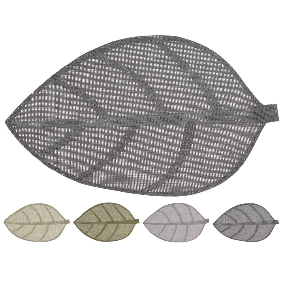 Placemat Leaf Shaped in 4 assorted colors