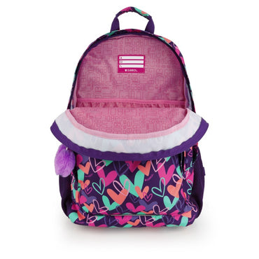 Gabol, School Backpack 3 Parts Kokoro Hearts 32x44x18cm#237840/2026 Purple.