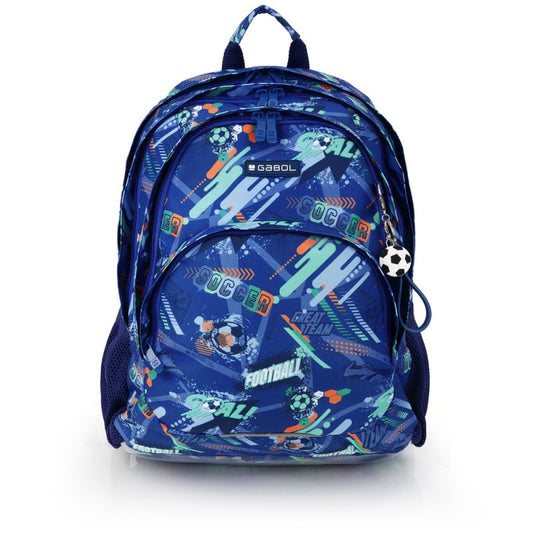 Gabol, School Backpack 3 Parts Crew 32x44x18cm#238440/2026 Blue.