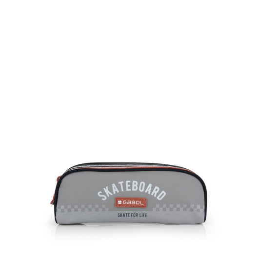 Gabol, School Pencil Case 2 Parts Trick 22x8x6cm#238531/2026 Grey-Black.