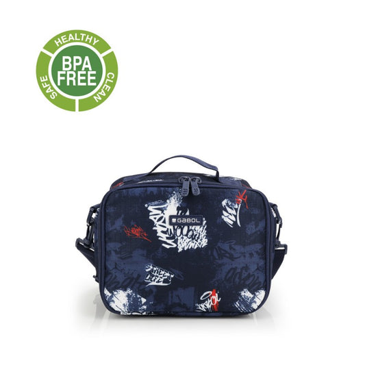 Gabol, School Thermal Lunch Bag 1 Parts Dash 23x18x14cm#238773/2026 Navy Blue.