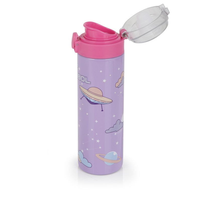 Gabol, School Stainless Steel Bottle Cosmos 6.5x22.5x6.5cm 600ML#237452/2026 Light Purple.