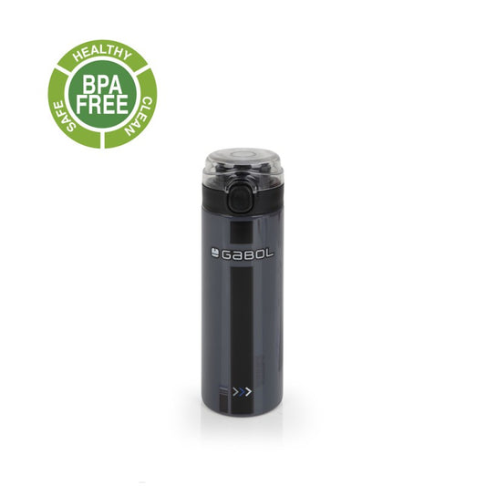 Gabol, School Stainless Steel Bottle Soul 6.5x22.5x6.5cm 600ML#238852/2026 Black-Grey.