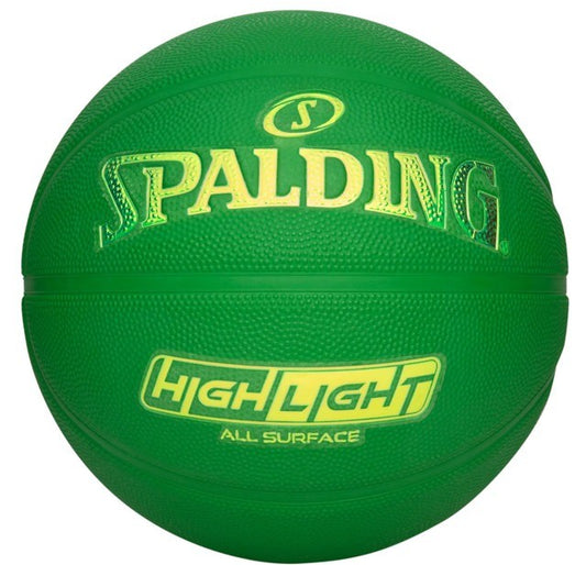 Spalding, Highlight Color Rush Green Outdoor Basketball - Size 7