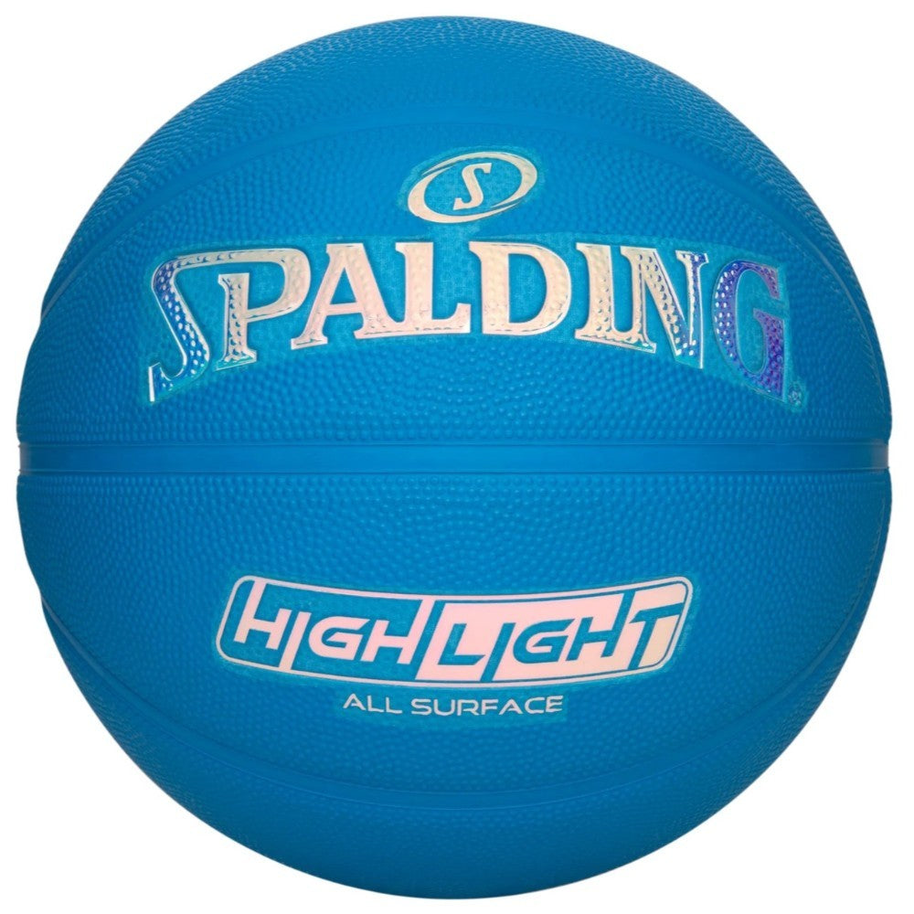Spalding, Highlight Color Rush Blue Outdoor Basketball - Size 7
