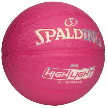 Spalding, Highlight Color Rush Pink Outdoor Basketball - Size 6