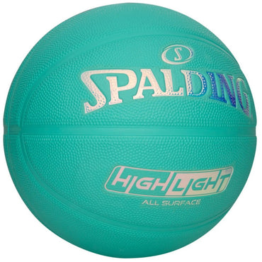 Spalding, Highlight Color Rush Mint Outdoor Basketball - Size 6