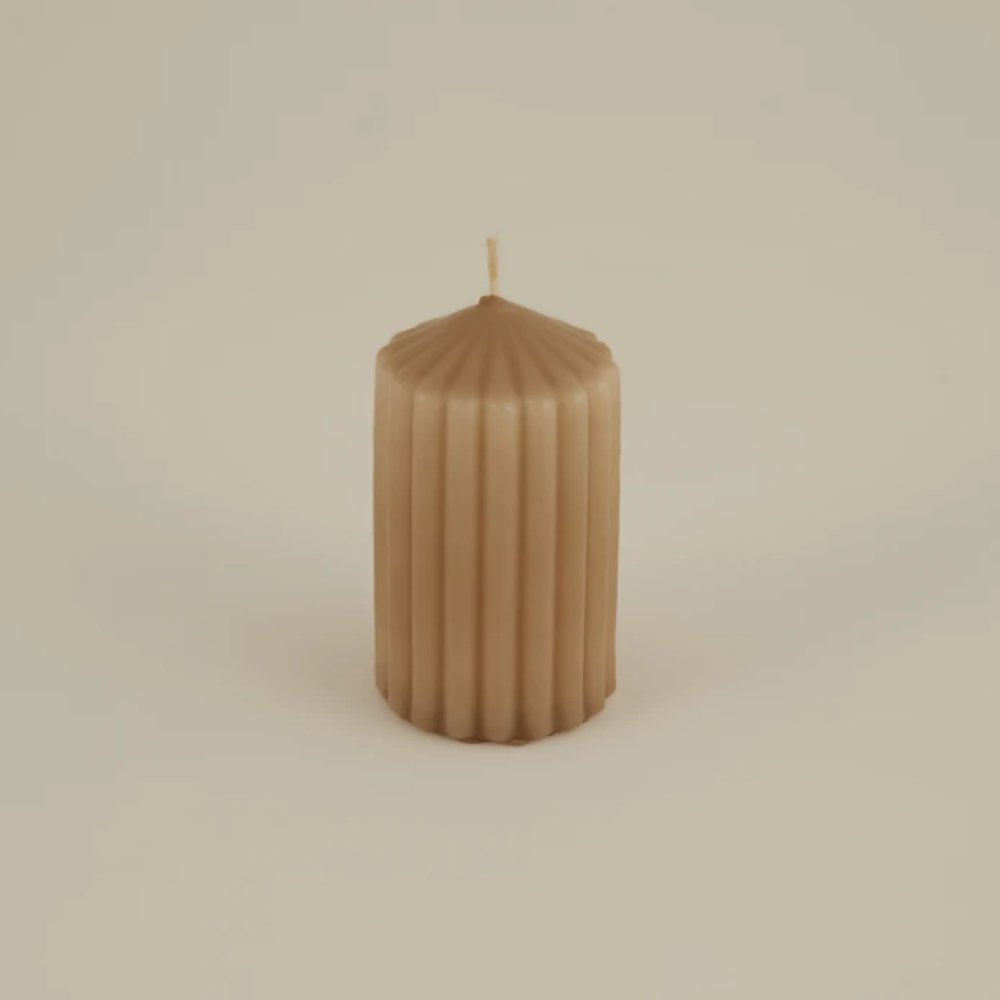 Karaca Home Stripped Pillar Candle