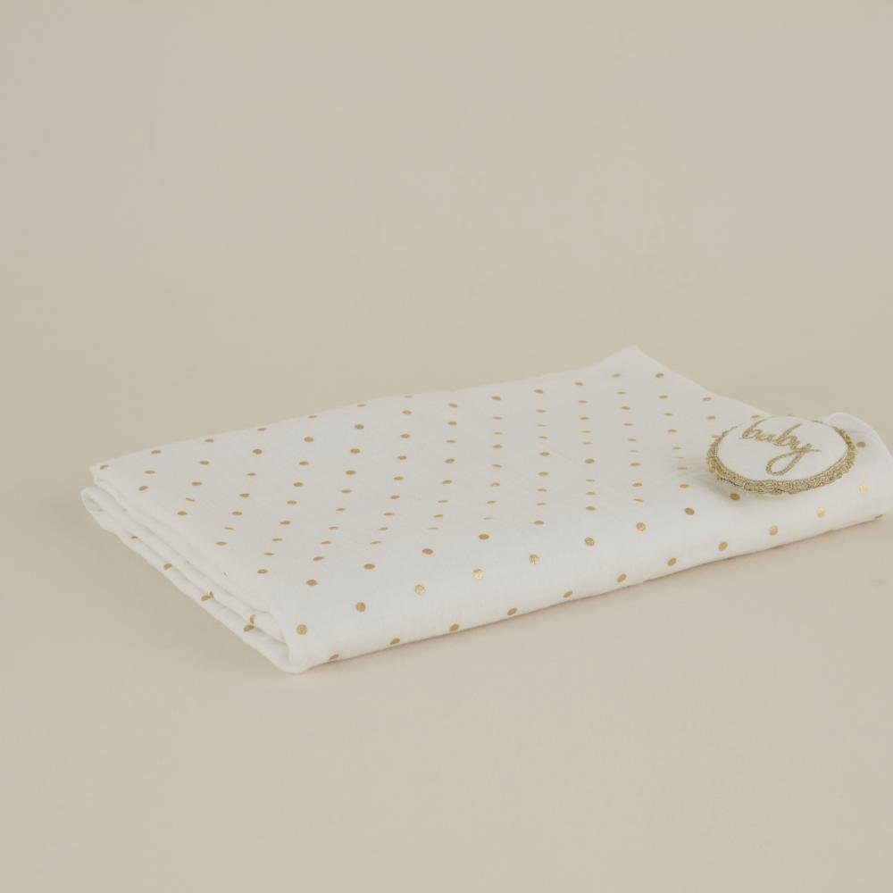 Karaca Home Bonbon Muslin Baby Blanket 70 ? 100 cm ? White, 8680214393277