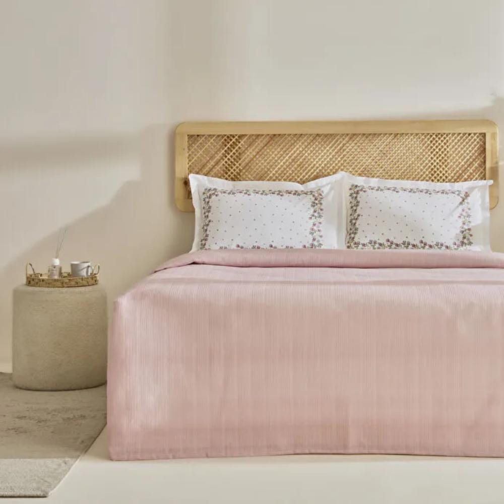Karaca Home Roshell 100% Cotton Single Pike Set – Powder Pink, 8680214410233