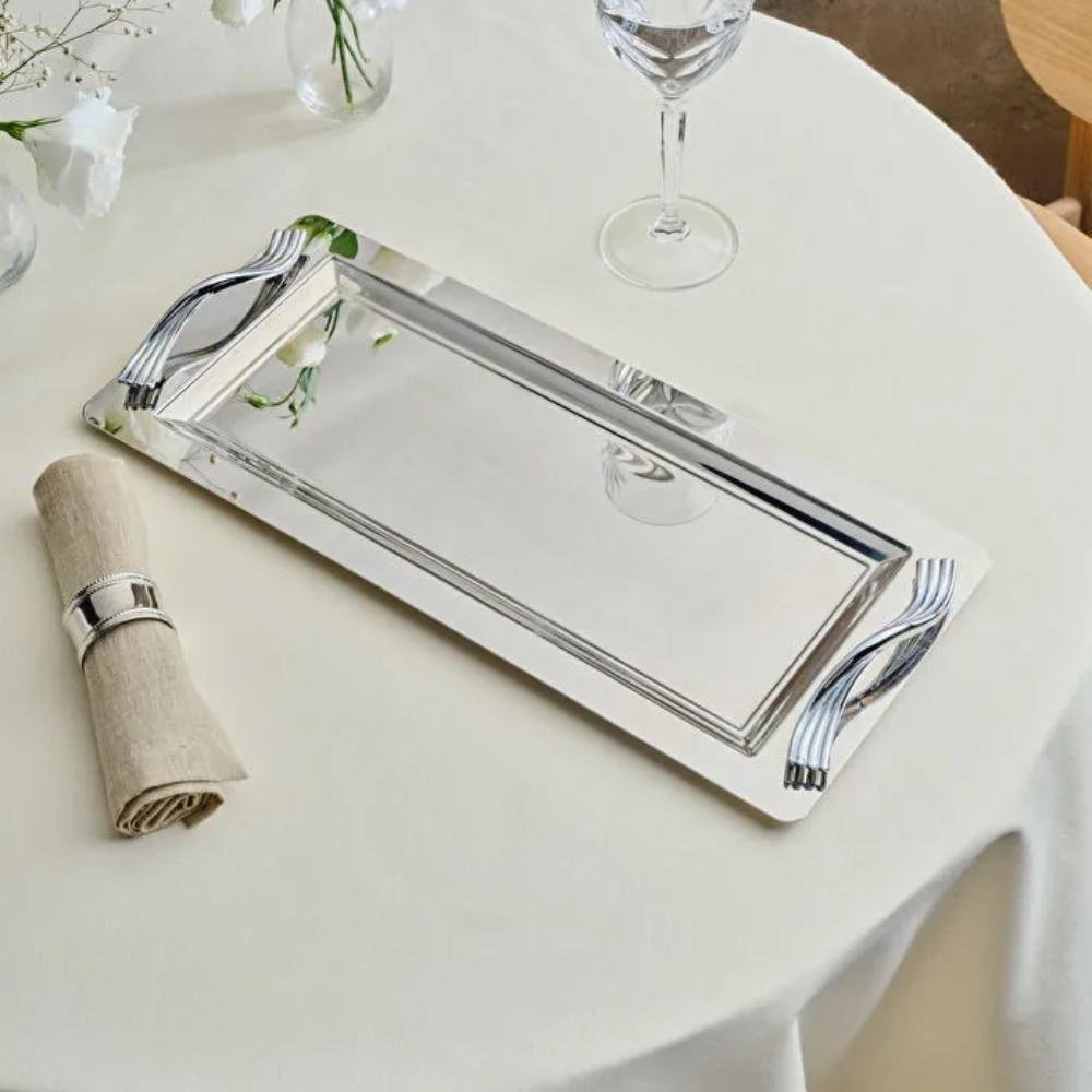 Karaca Ortho Premium Stainless Steel Rectangular Serving Tray 40 x 20 cm, 8683650323945
