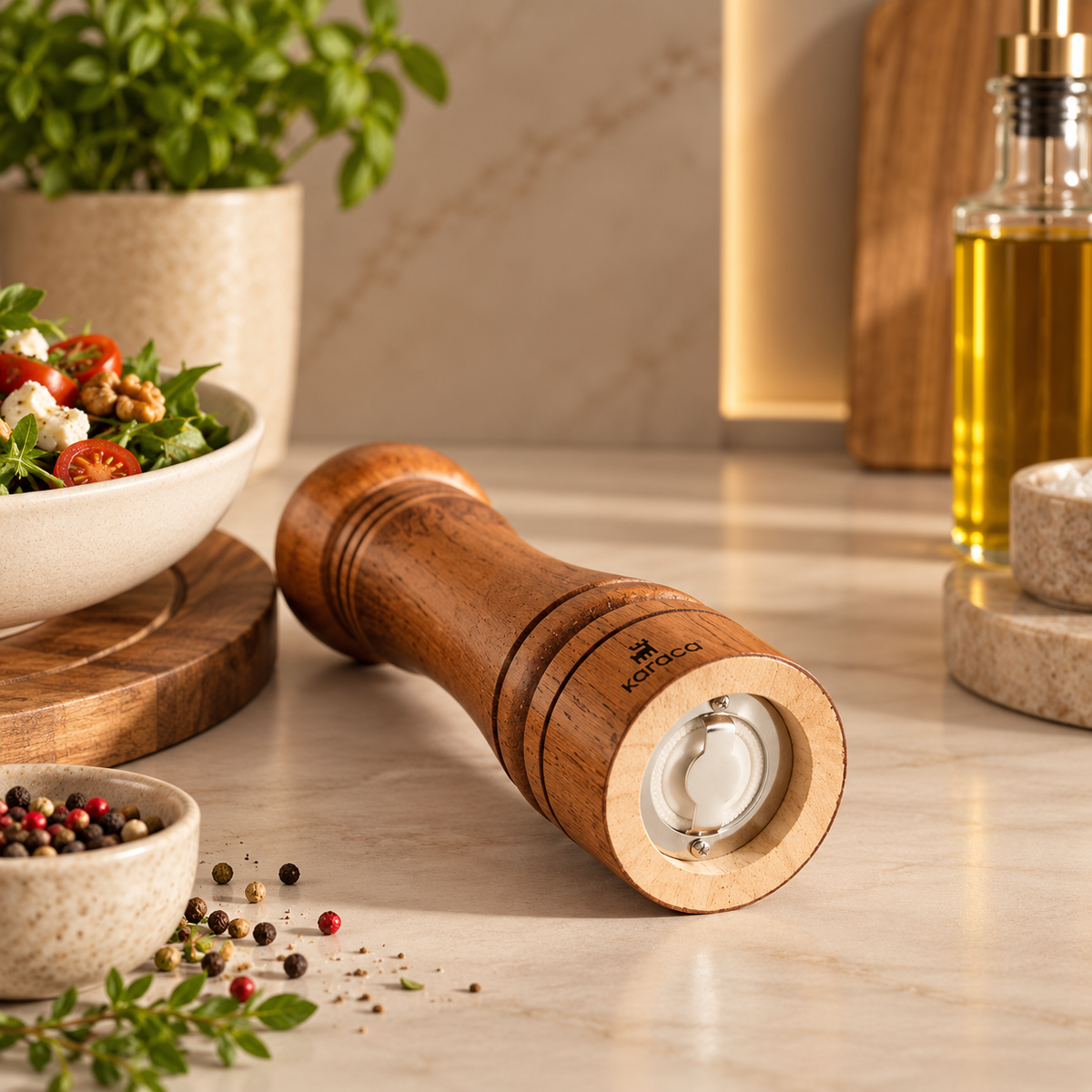 Karaca Naturegrind Wooden Spice Mill, 8683650426721